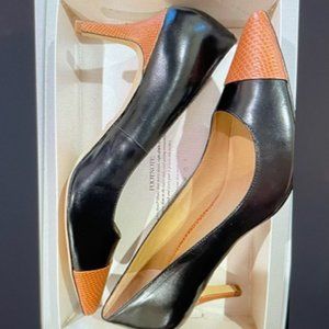 Ann Taylor shoes, black and beige leather, 10M